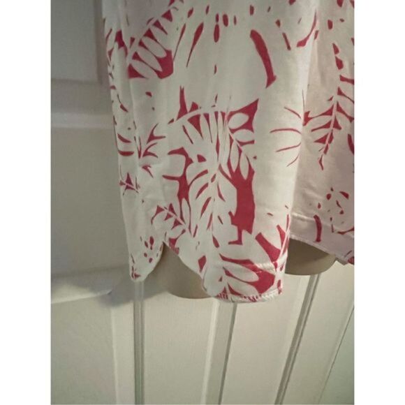 Jane and Delancey Punk and White Sleeveless Cotton Shirt with Hood. Size Small. - Picture 5 of 6